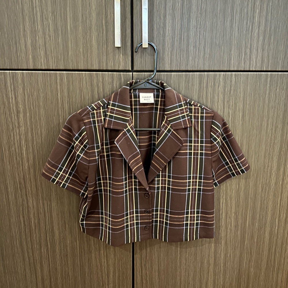 Cropped Plaid Shirt